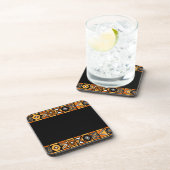 アフリカの芸術の黒のコースター コースター (右側)