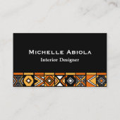 アフリカの芸術パターン 名刺 (裏面)