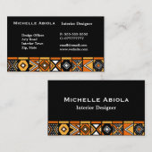 アフリカの芸術パターン 名刺 (正面/裏面)