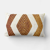 アフリカの芸術品の優雅さを受け入れる ランバークッション (正面)