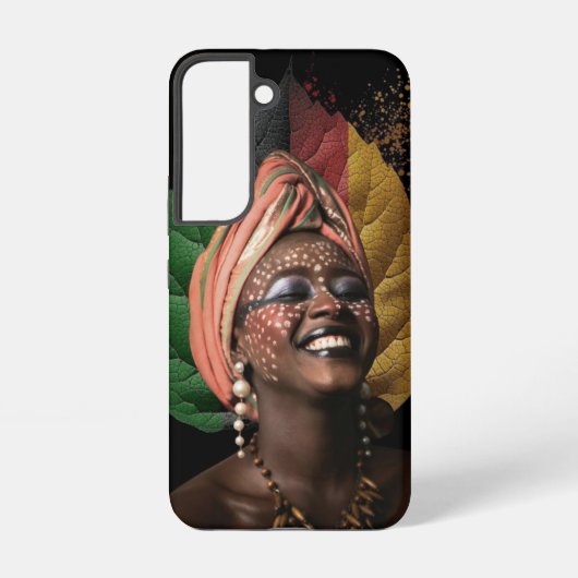 アフリカの芸術的女性 SAMSUNG GALAXYケース (裏面)