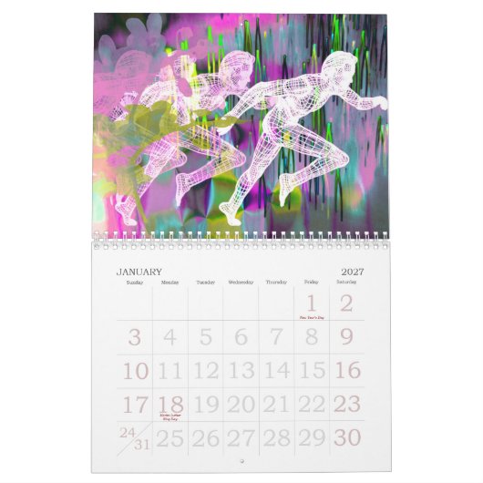 アフリカの芸術 カレンダー (1月 2027)