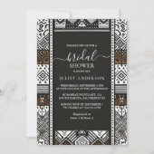 アフリカの茶色の伝統的なナイジェリアのブライズシャワー 招待状 (正面)