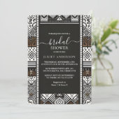 アフリカの茶色の伝統的なナイジェリアのブライズシャワー 招待状 (スタンド正面)