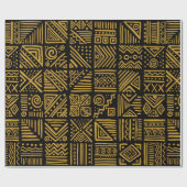 アフリカの衝突ヴィンテージの継ぎ目のない民族パターン ラッピングペーパー (フラット)