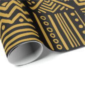 アフリカの衝突ヴィンテージの継ぎ目のない民族パターン ラッピングペーパー (ロールコーナー)