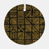 アフリカの衝突:民族部族のシームレス。 ガラスオーナメント (裏面)