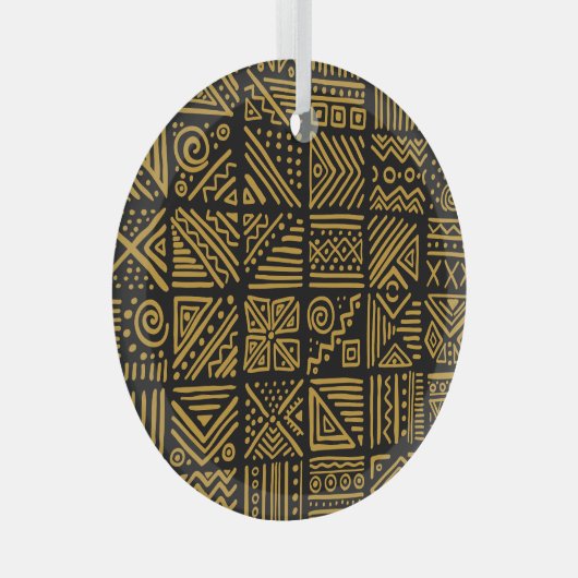 アフリカの衝突:民族部族のシームレス。 ガラスオーナメント (正面右)