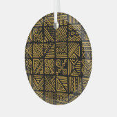 アフリカの衝突:民族部族のシームレス。 ガラスオーナメント (正面左)