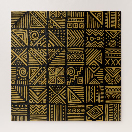 アフリカの衝突：民族部族のシームレス。 ジグソーパズル (縦)