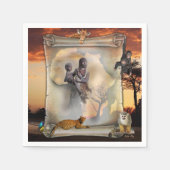 アフリカの表現 スタンダードカクテルナプキン (正面)