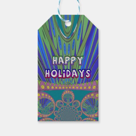 アフリカの装飾パタモダンーンデザインカラー ギフトタグ (正面)