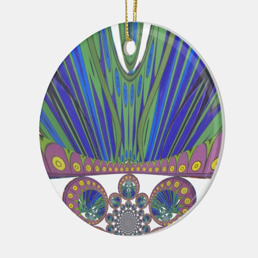 アフリカの装飾模様モダンデザイン色 セラミックオーナメント (左)