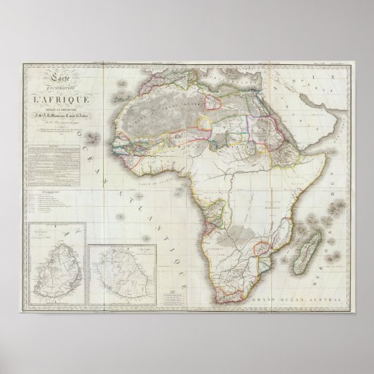 アフリカの複合マップ ポスター (正面)