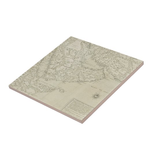 アフリカの角の旧式な地図 タイル (側面)