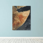 アフリカの角の衛星観測 キャンバスプリント (インサイチュ (ウッドフロア))