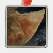 アフリカの角の衛星観測 メタルオーナメント (正面)