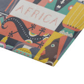 アフリカの記号による芸術のコラージュ カッティングボード (角)