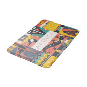 アフリカの記号による芸術のコラージュ バスマット (アングル)