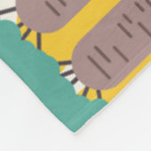 アフリカの記号による芸術のコラージュ フリースブランケット (角)