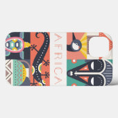 アフリカの記号による芸術のコラージュ Case-Mate iPhoneケース (裏面 (横))