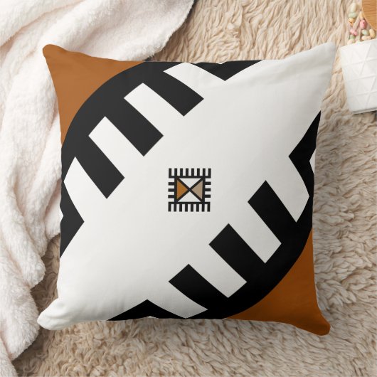 アフリカの記号のデザインのデザイナー装飾用クッション クッション (ブランケット)