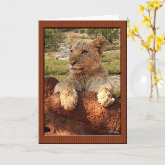 アフリカの諺の挨拶状 カード (黄色い花)