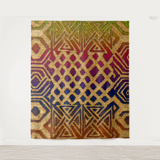 アフリカの豊かな伝統をエクシーで受け入れる タペストリー (正面)
