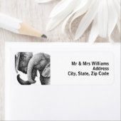 アフリカの象の若者 ラベル (インサイチュ)