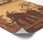 アフリカの象ヴィンテージ旅行ポスター ポスター (角)