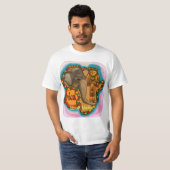 アフリカの象 Tシャツ (正面フル)