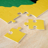 アフリカの赤く、黒い及び緑の旗 ジグソーパズル (側面)