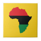 アフリカの赤く、黒い及び緑の旗 タイル (正面)