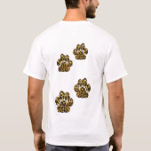 アフリカの足跡のヒョウのスタイルのモスグリーンT Tシャツ (裏面)