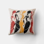 アフリカの踊りの女性 クッション (裏面)