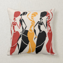 アフリカの踊りの女性 クッション