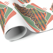 アフリカの輪郭パターン ラッピングペーパー (ロールコーナー)