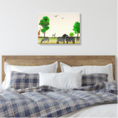 アフリカの遊び場 キャンバスプリント (インサイチュ (寝室))