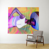 アフリカの運老婦人の頭の上の花瓶 タペストリー (インサイチュ(横))