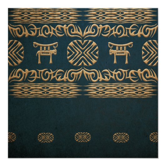 アフリカの部族のグランジ質感。 ポスター (正面)