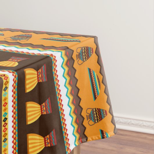 アフリカの部族のパターンのダイニングの装飾 テーブルクロス (インサイチュ)