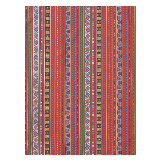 アフリカの部族のパターンのダイニングデコのテーブルクロス テーブルクロス (正面)