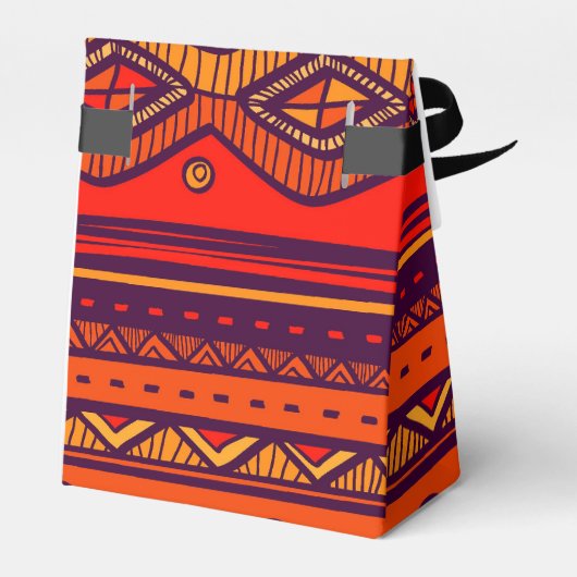 アフリカの部族のパターンのパーティーの好意ボックス フェイバーボックス (裏面サイド)