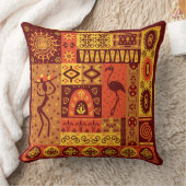 アフリカの部族のパターンのホームデコ枕 クッション (ブランケット)