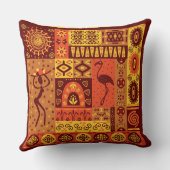 アフリカの部族のパターンのホームデコ枕 クッション (裏面)
