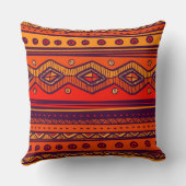 アフリカの部族のパターンのホームデコ枕 クッション (裏面)