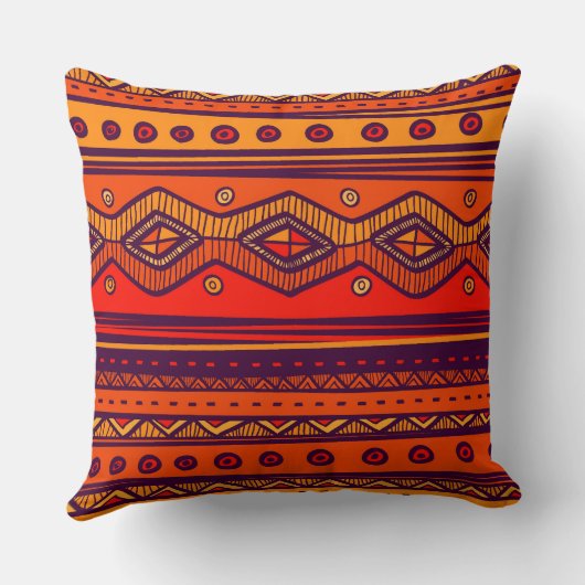 アフリカの部族のパターンのホームデコ枕 クッション (裏面)