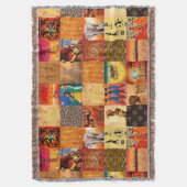 アフリカの部族のパターンのホームデッキの毛布 スローブランケット (正面縦)