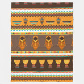 アフリカの部族のパターンのホームデッキ フリースブランケット (正面)