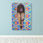 アフリカの部族のマスクキャンバス印刷 キャンバスプリント (インサイチュ (ウッドフロア))